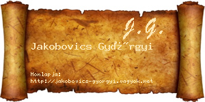 Jakobovics Györgyi névjegykártya